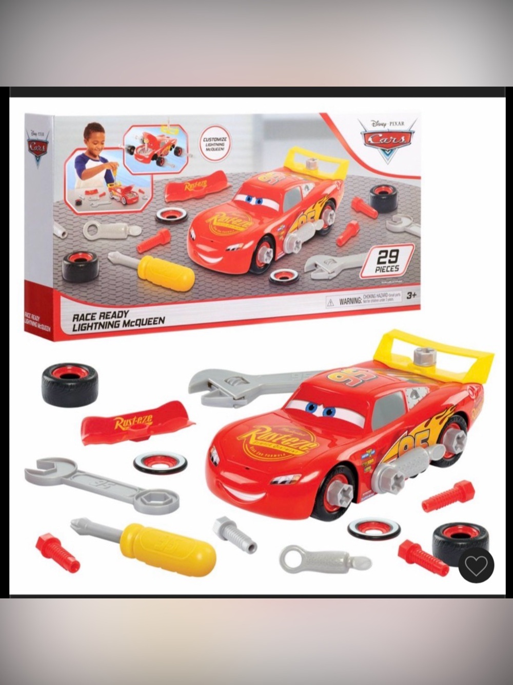 Disney Cars Lightning McQueen Car Builder Toy EUC ⭐️⭐️Please Read⭐️⭐️